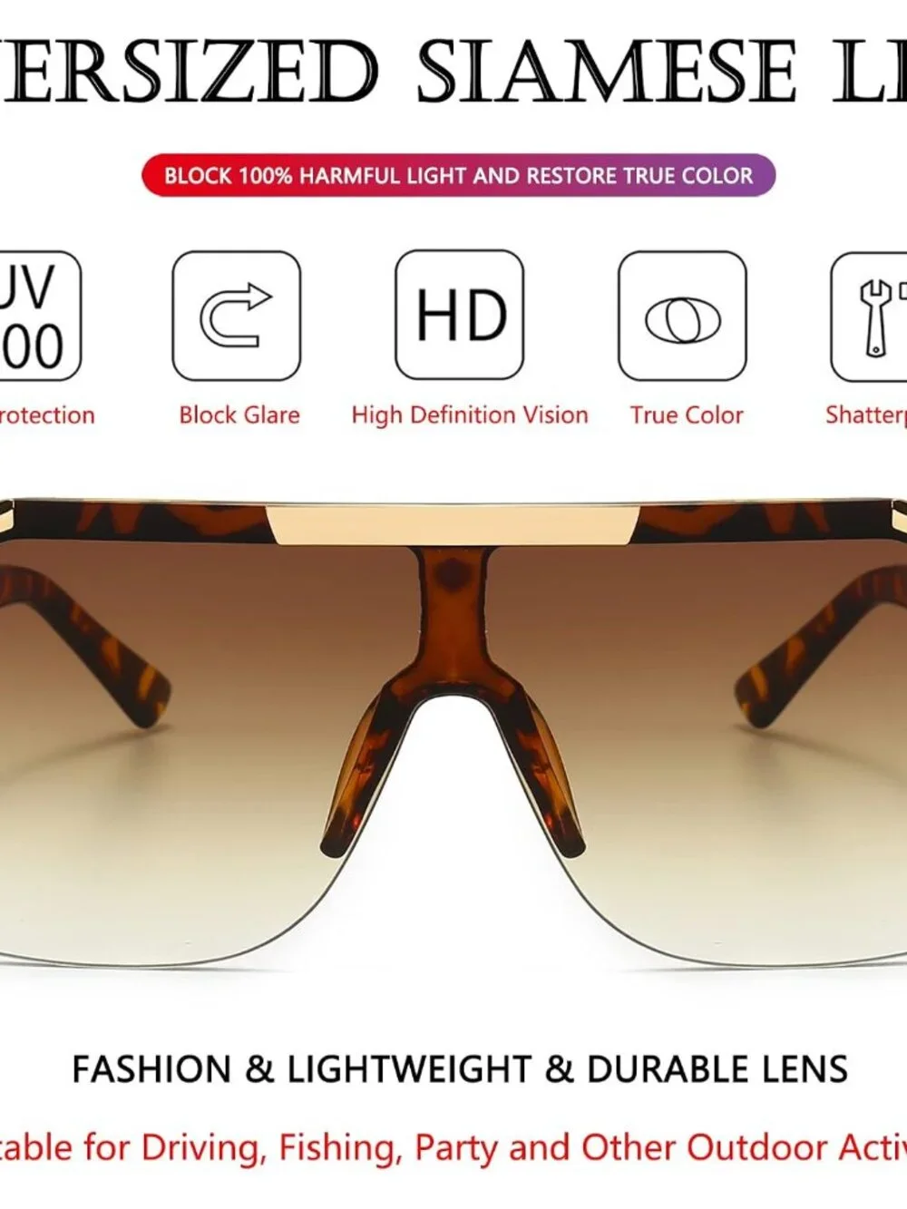 Unique Retro Inspired Oversized Sunglasses - Ideal Gift for Fashion Lovers